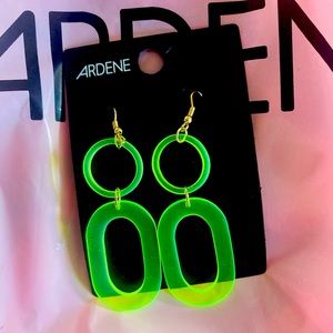 Neon Yellow Semi-transparent Earrings - Ardene